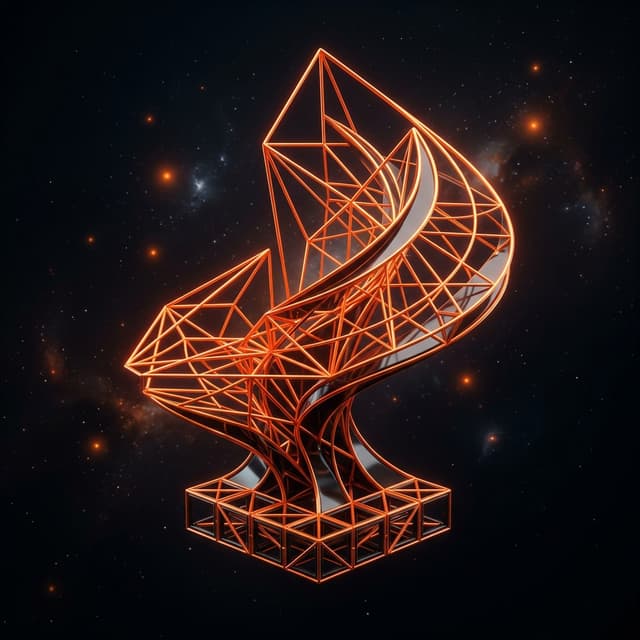 Ilustração abstrata 3D laranja